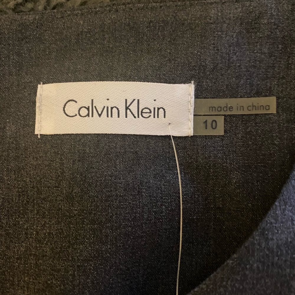 Calvin Klein Fitted Grey Dress